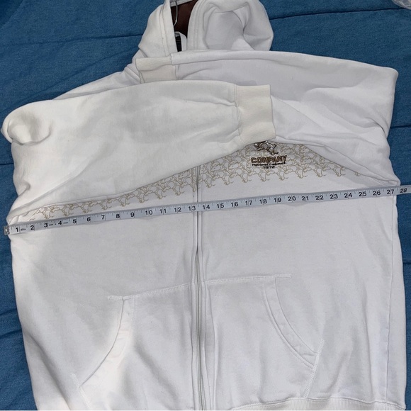 Ecko Unltd Full Zip Heavy Logo Hoodie Sweatshirt Embroidered Logos Rare Size XL - Picture 4 of 10